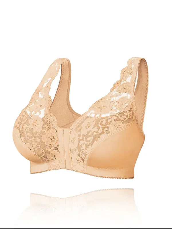 Front Hooks, Stretch-Lace, Super-Lift, and Posture Correction All in One Bra  No Underwire Wide Bands Super Stretch - AliExpress