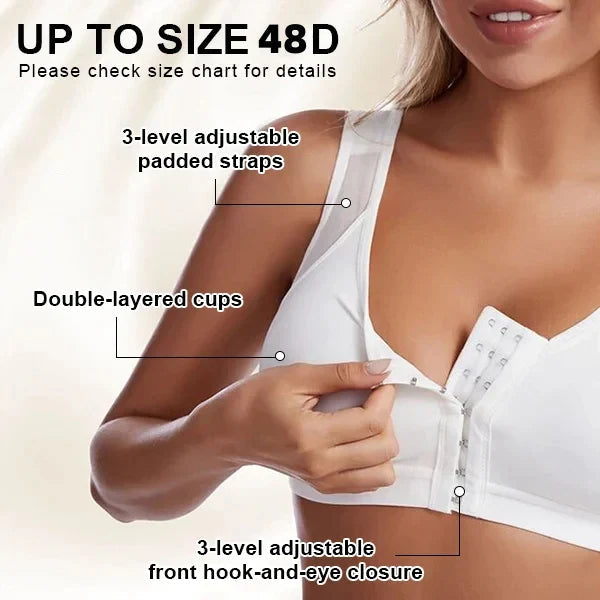 Women's Front Closure Bras Posture Full Coverage No Underwire Unlined Back Support  Bra Everyday Wireless Sports Bra Women Bras Without Wire Lingerie Femme  Dentelle at  Women's Clothing store