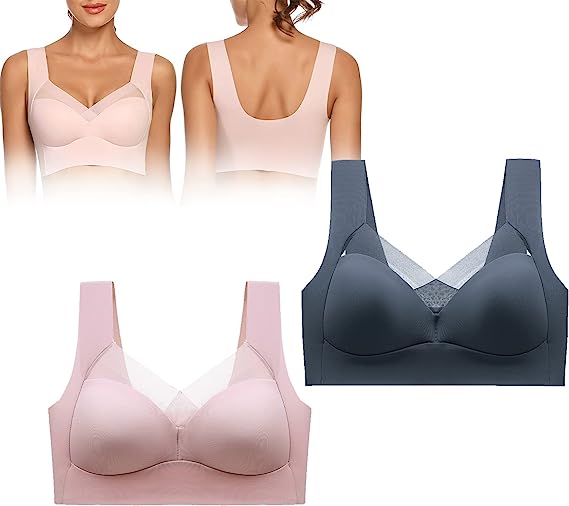 WIREFREE COMFORT LIFT PUSH UP MESH LACE BRAS (BUY 1 GET 1 FREE)
