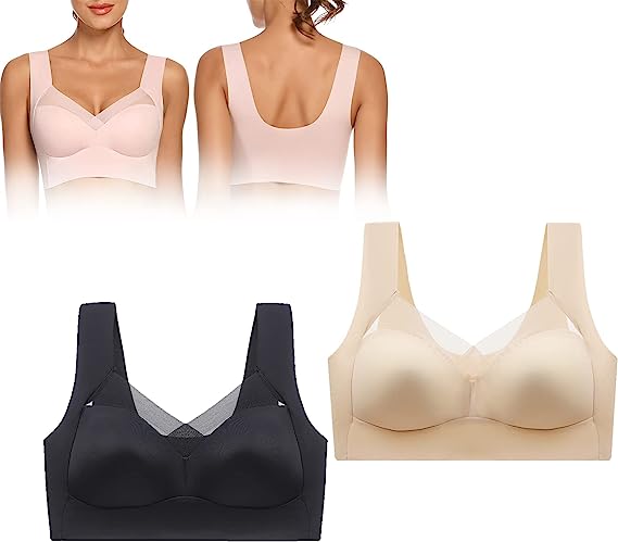 WIREFREE COMFORT LIFT PUSH UP MESH LACE BRAS (BUY 1 GET 1 FREE)