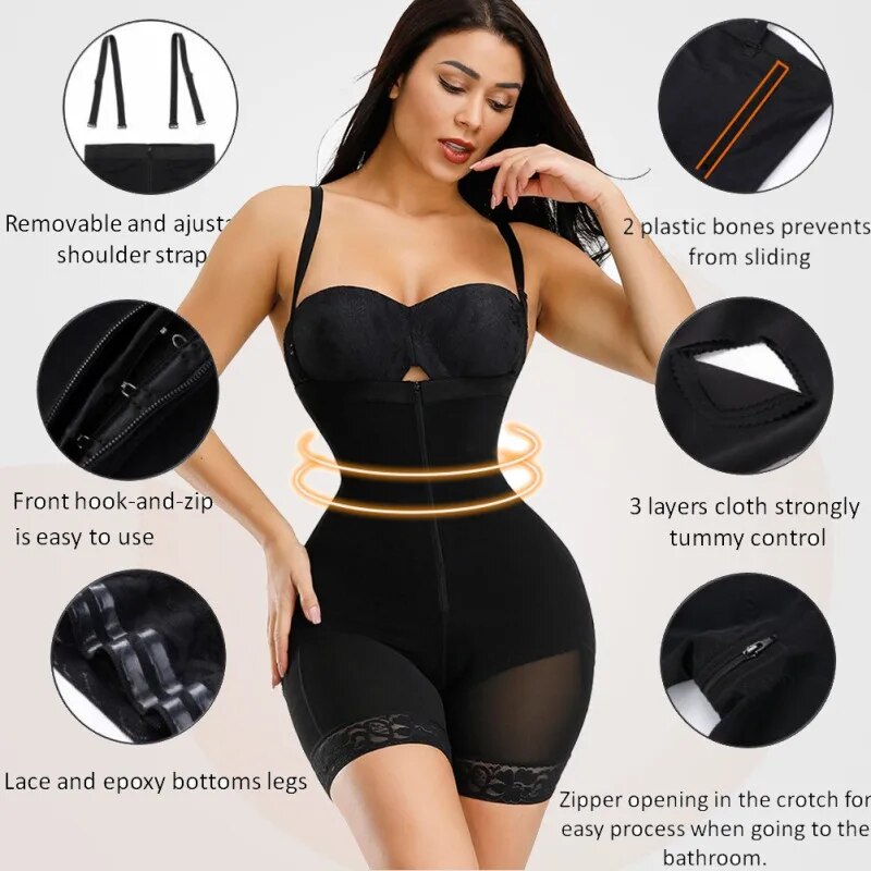 Seniorbra® Firm Tummy Compression Bodysuit Shaper With Butt Lifter