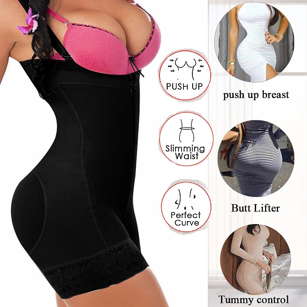 Seniorbra® Firm Tummy Compression Bodysuit Shaper With Butt Lifter