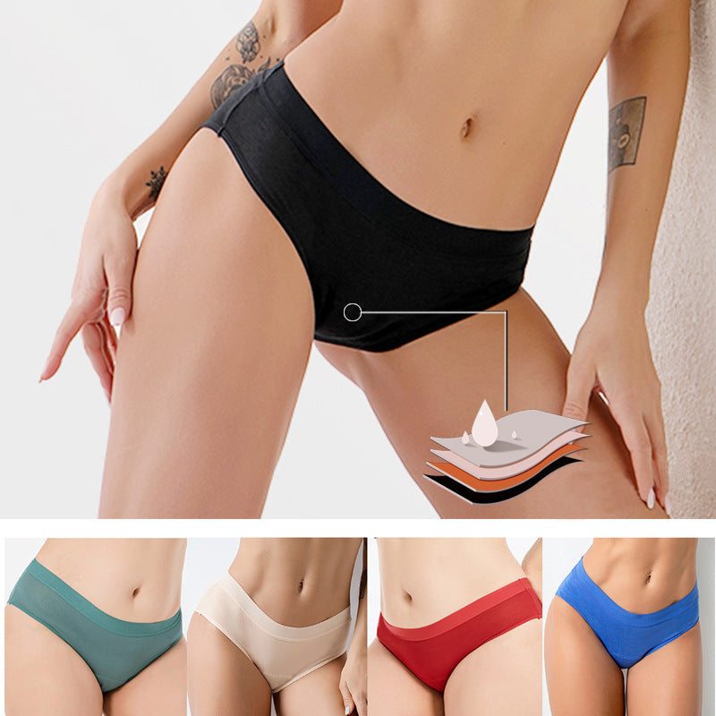 SeniorBra® Low-waist Bamboo Fiber Physiological Underwear with Four-layer Protection for Comfort