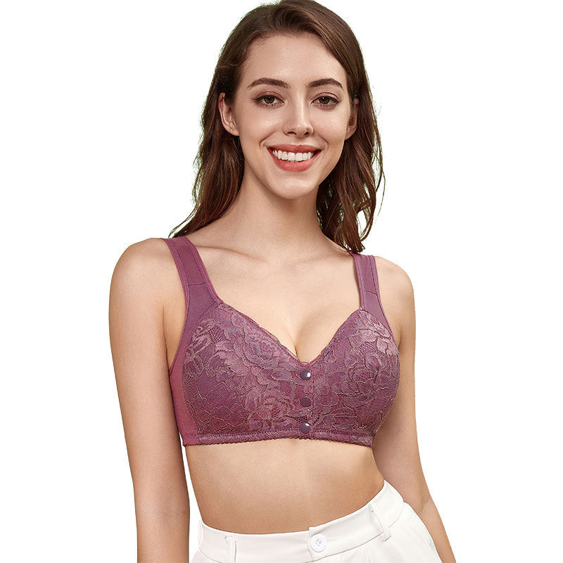 SeniorBra® Lace Front Button Skin-Friendly Cotton Bra (Buy 1 Get 1 Free)