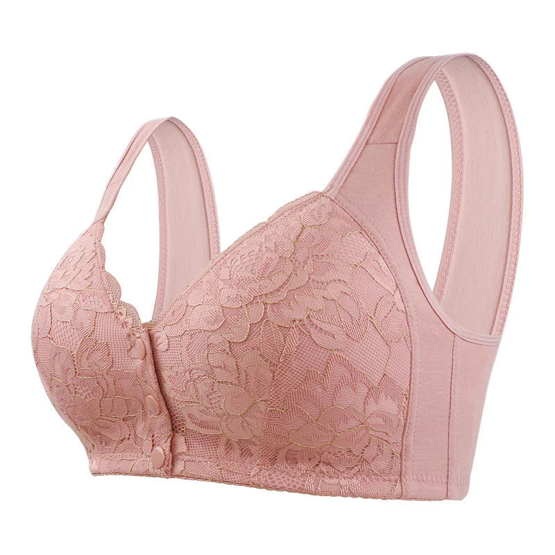 SeniorBra® Lace Front Button Skin-Friendly Cotton Bra (Buy 1 Get 1 Free)