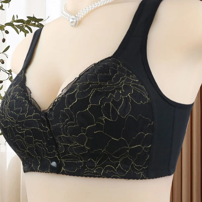 SeniorBra® Lace Front Button Skin-Friendly Cotton Bra (Buy 1 Get 1 Free)